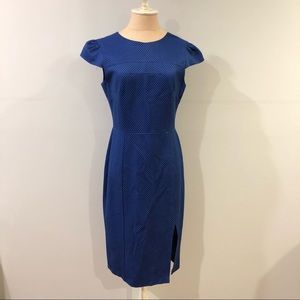 ASOS Blue Fitted Short Sleeve Dress